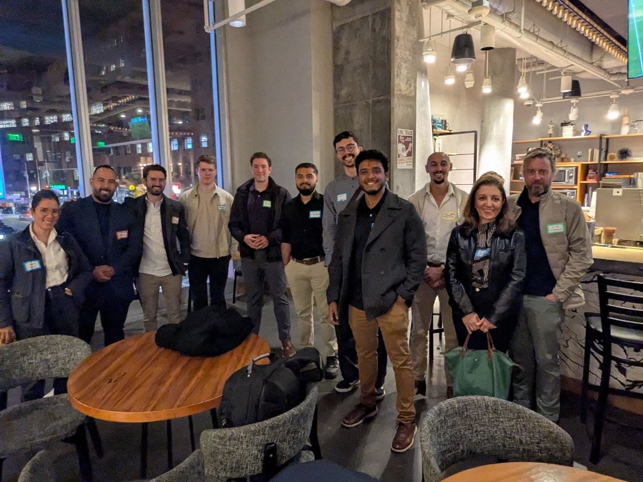 Group photo of Boston startup event attendees