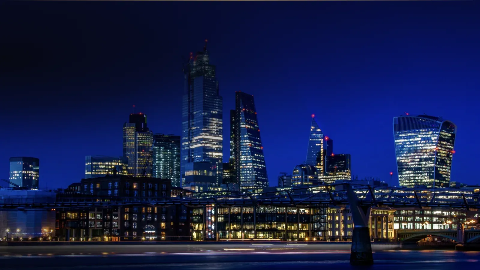 City of London towers over the Thames